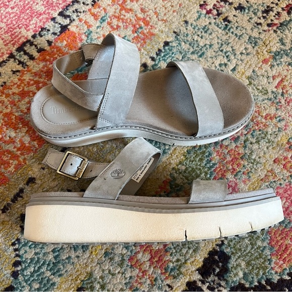 Timberland Womens Safari Dawn Taupe Flatform Sandals 8.5 Medium - Picture 3 of 8